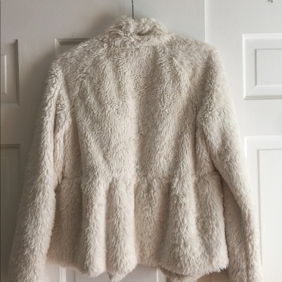 Rebecca Taylor white fuzzy jacket size M - Picture 3 of 8